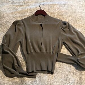 Zara Knit Blouse with Cut-Out Design